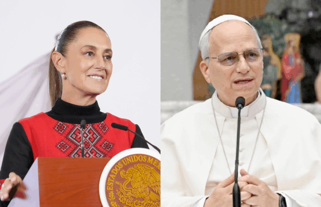 Sheinbaum inicia gestiones para visita del Papa León XIV en 2026