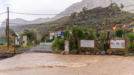 Borrasca Therese deja 2.100 incidentes e inundaciones en Canarias