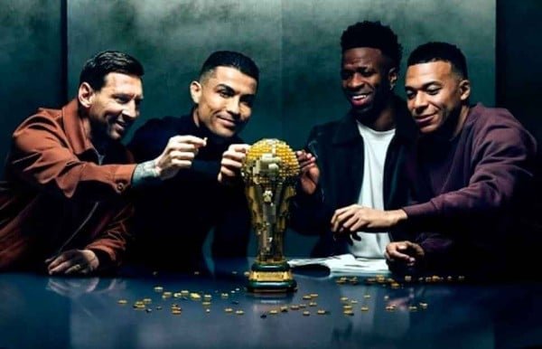 Messi, CR7, Mbappé y Vinicius protagonizan anuncio de Lego-FIFA