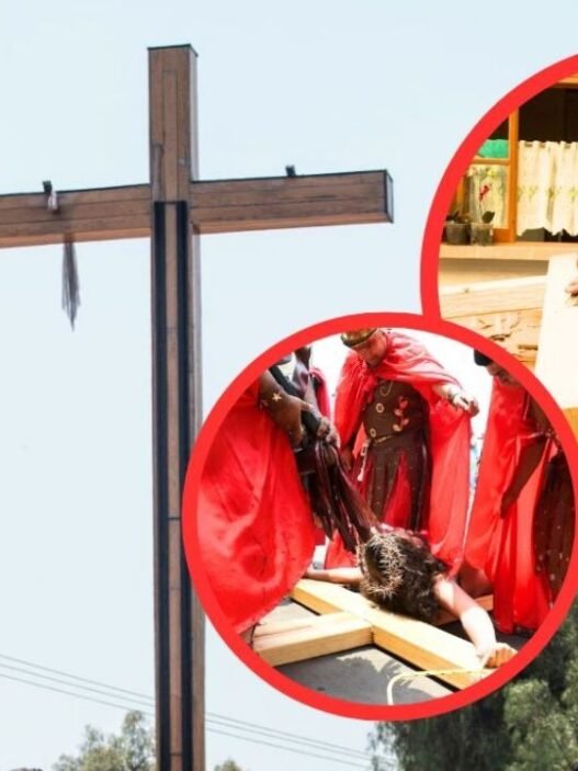 La cruz del Viacrucis de Iztapalapa pesa hasta 100 kilos