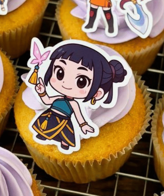 Ideas para decorar mini pastelitos con temática Guerreras K-Pop