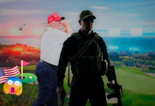 Detienen a hombre armado en evento de Trump en campo de golf