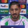 Álvaro Valles, ilusionado por el debut del Betis en Champions